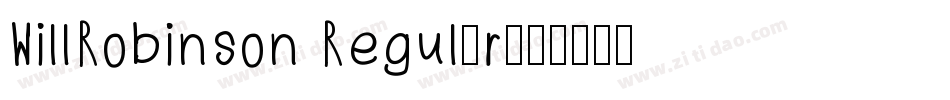 WillRobinson Regular字体转换